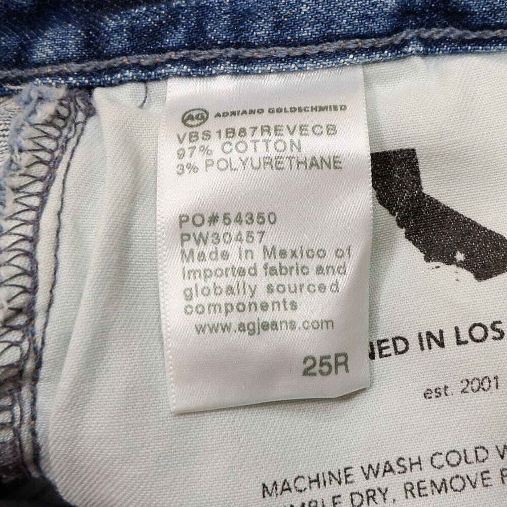 AG Adriano Goldschmied Contour 360 Bermuda Shorts Size 25 Distressed Measure W30 - Picture 7 of 10
